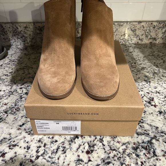 Lucky Brand Suede Wedge Booties - Picture 8 of 10